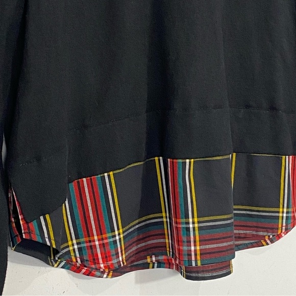 J. CREW Black Woven Plaid Sweater - Picture 9 of 11